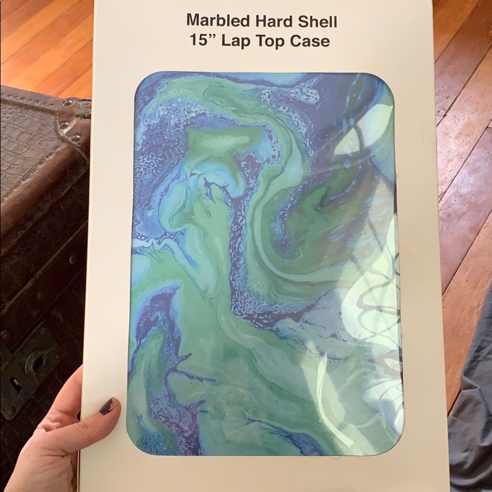 Urban Outfitters marbled hard shell laptop case